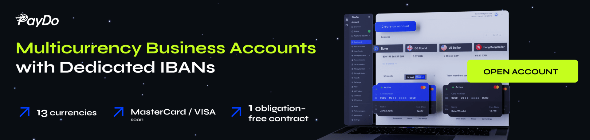 PayDo banner for a freelancer receive payments