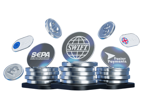 <p>Instant access to SEPA and SWIFT payment networks</p>
